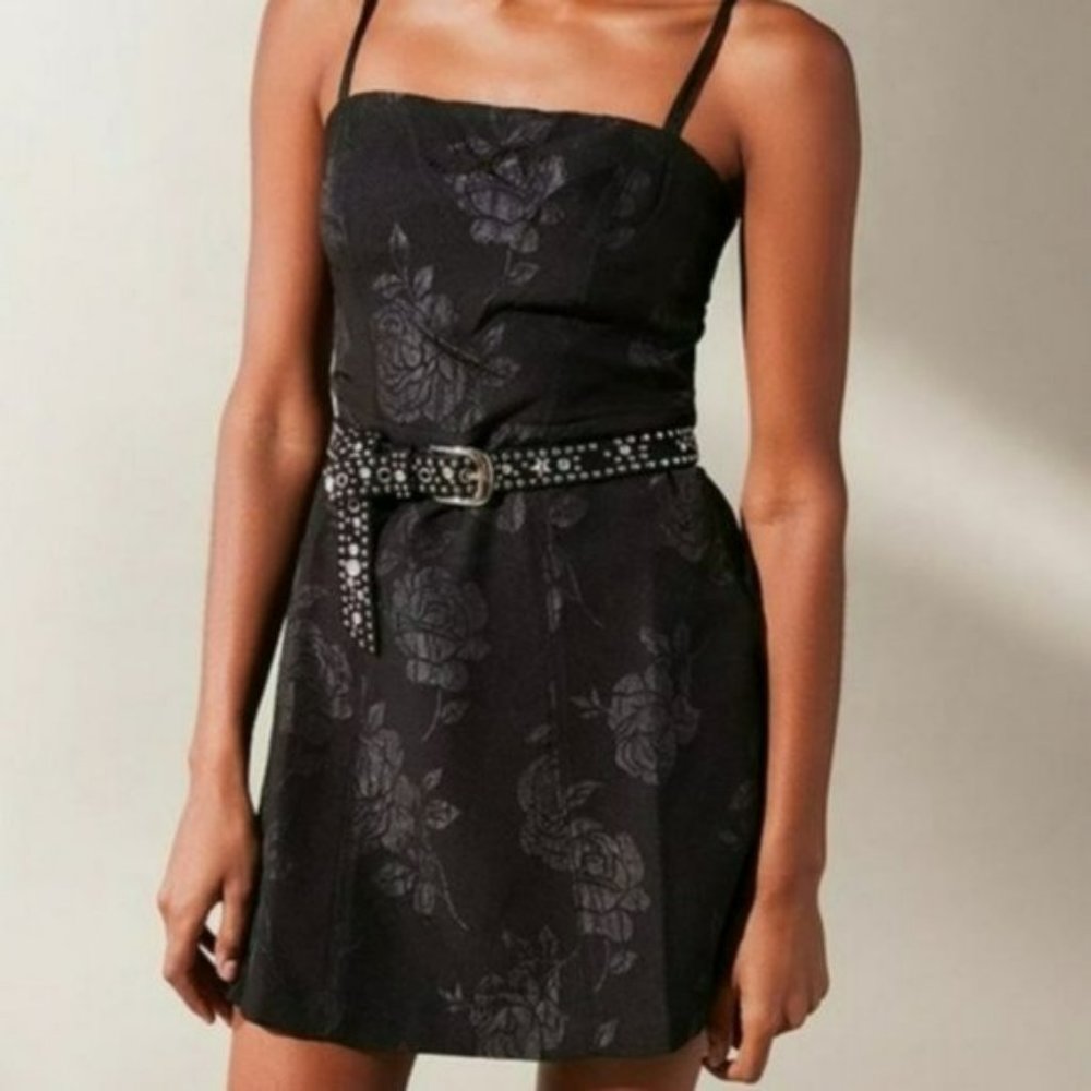 UO Waterlily Jaquard Mini Dress - Picture 1 of 6